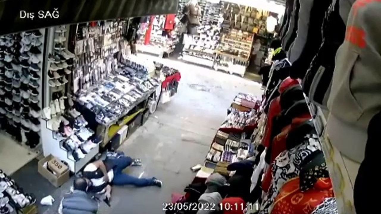 Gelen kurşunla böyle yere yığıldı