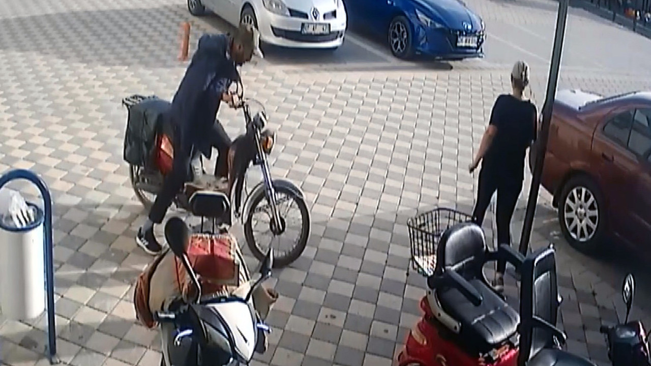 Motosiklet hırsızı sevgililer kameraya böyle yakalandı