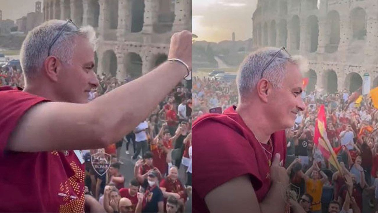 Jose Mourinho tarih yazdı! Roma'da imparator gibi karşılandı