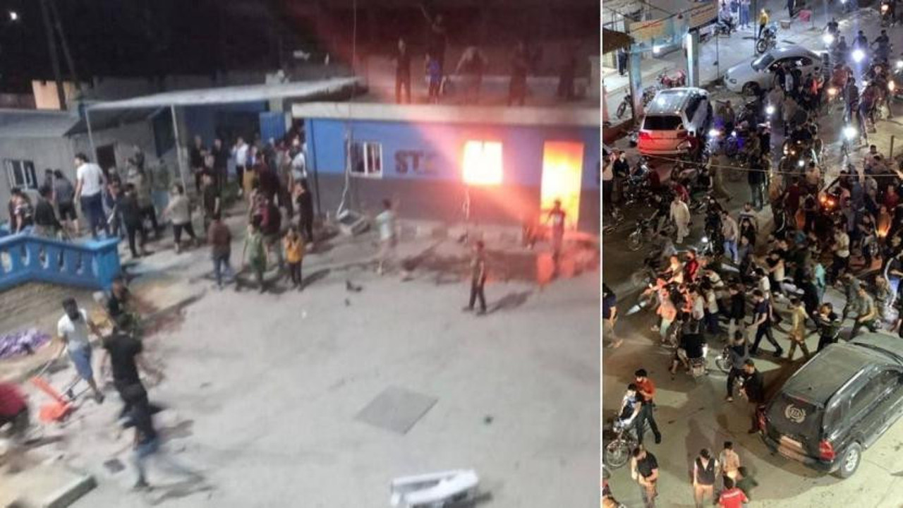 Afrin'de enerji dağıtım şirketi basıldı, bina ateşe verildi