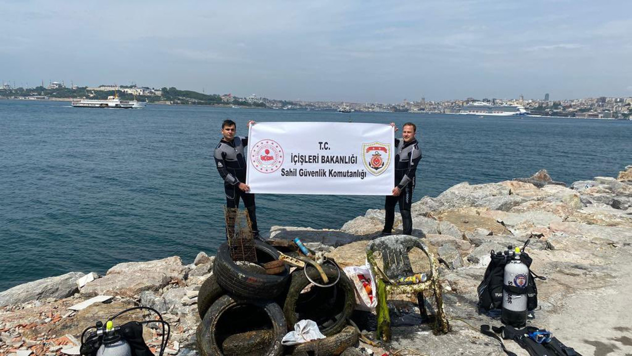Sahil Güvenlik’ten dalgıçlar denize değil sanki lastik fabrikasına daldı