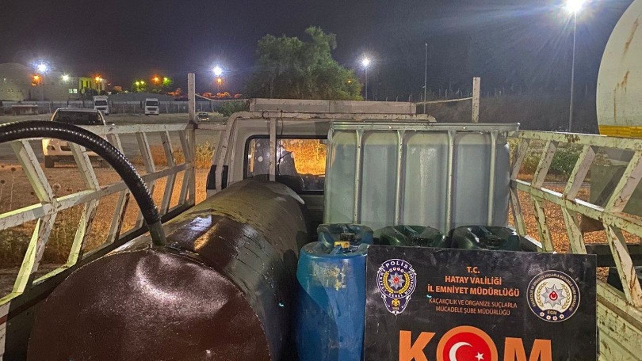Hatay’da bin 807 litre kaçak akaryakıt ele geçirildi
