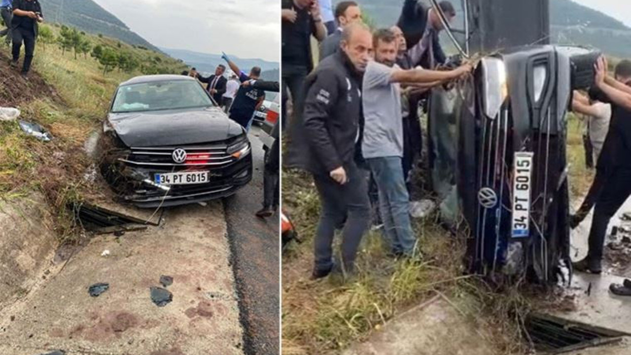 Meclis Başkanı Mustafa Şentop'un korumaları kaza yaptı