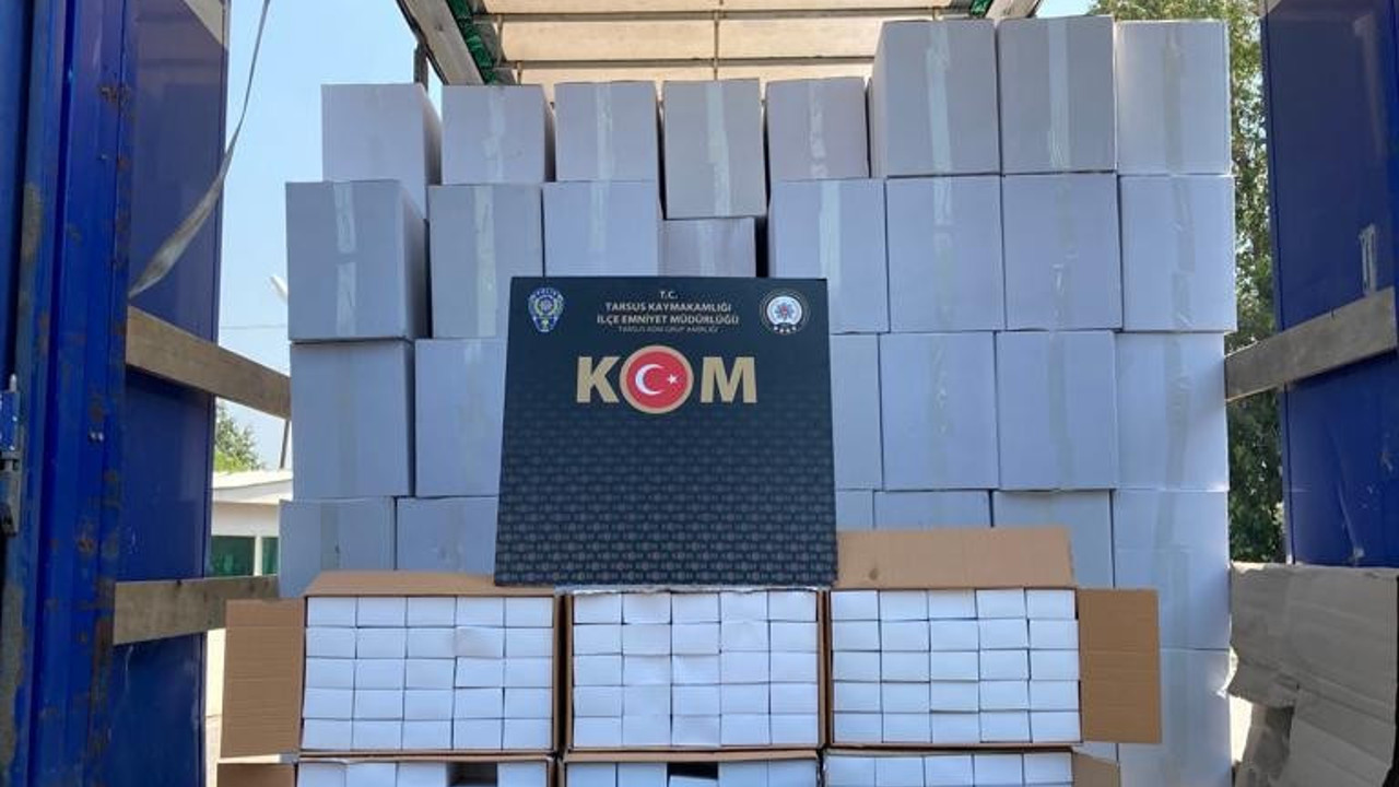 Mersin'de 10 milyon boş makaron ele geçirildi