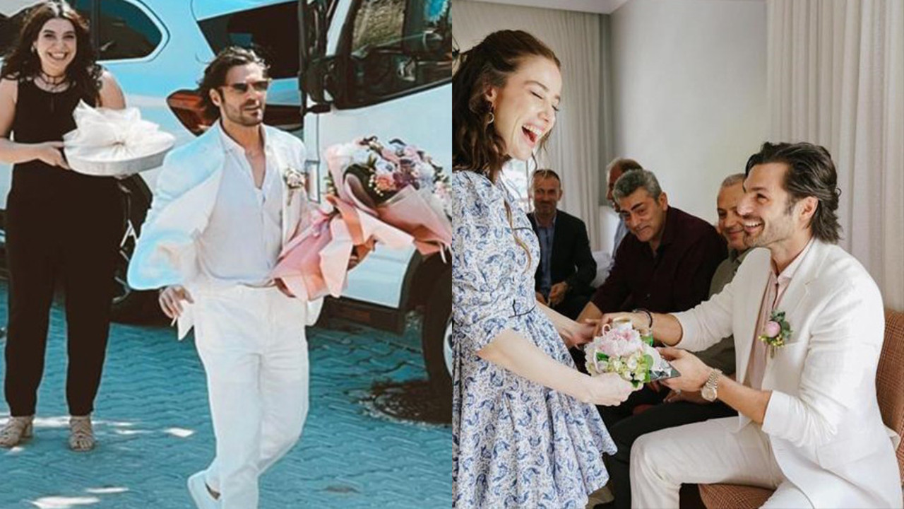 Özge Gürel ve Serkan Çayoğlu nişanlandı