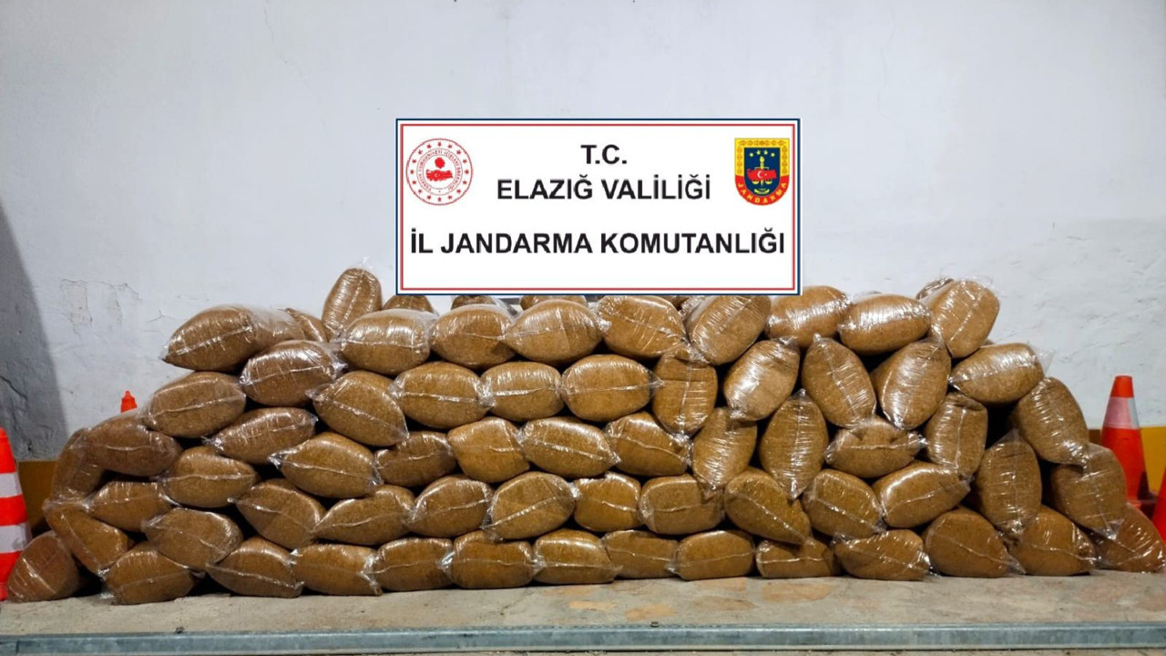 Elazığ’da 775 kilo kaçak tütün ele geçirildi