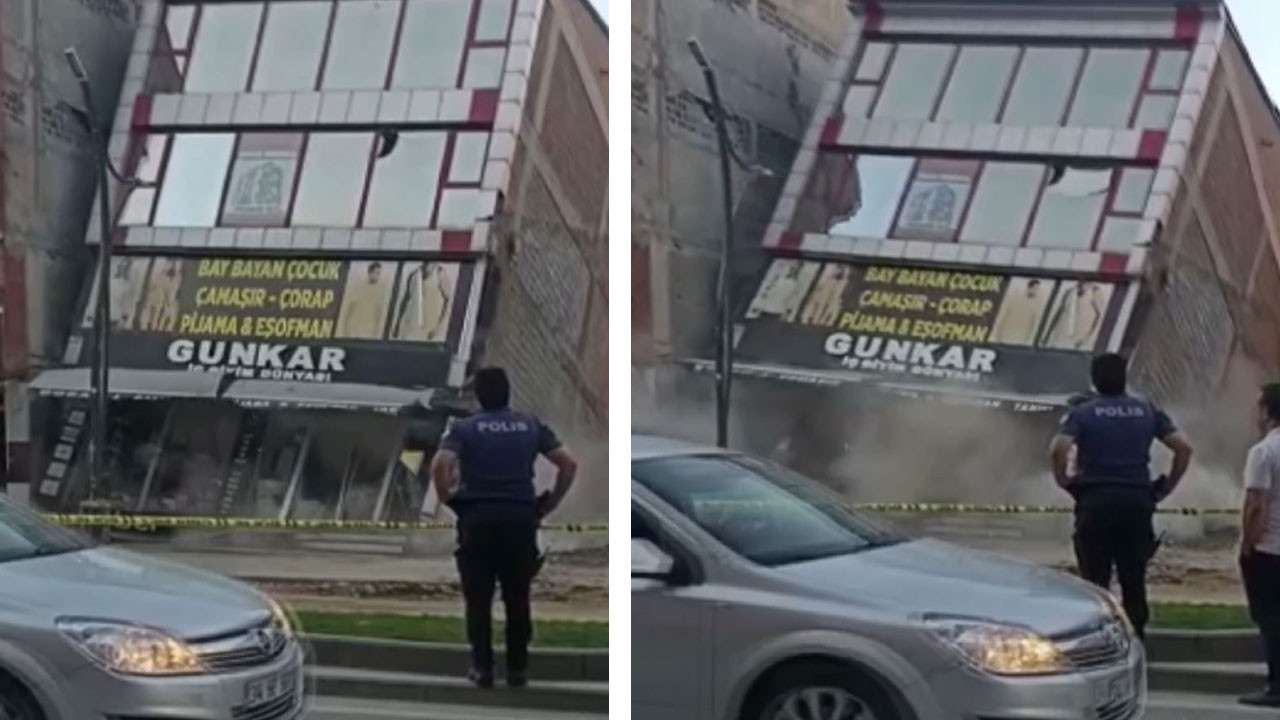 Bina saniyeler içinde yerle bir oldu. Şehrin en işlek caddesindeydi