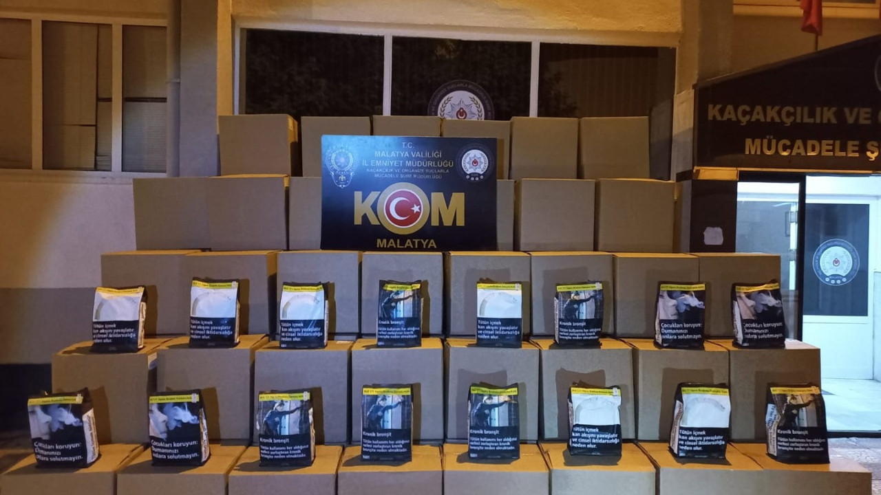 Malatya’da kaçak tütün operasyonu