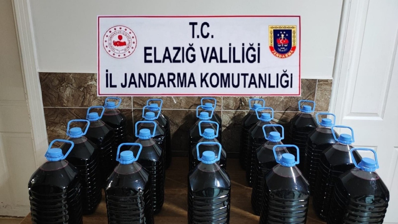 Elazığ’da kaçak içki operasyonu: 100 litre kaçak şarap ele geçirildi