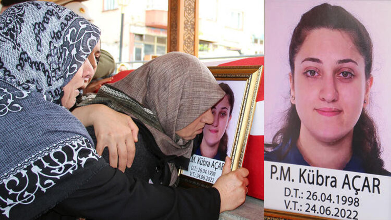 Astsubay sevgilisinin öldürdüğü polis Kübra'ya son veda