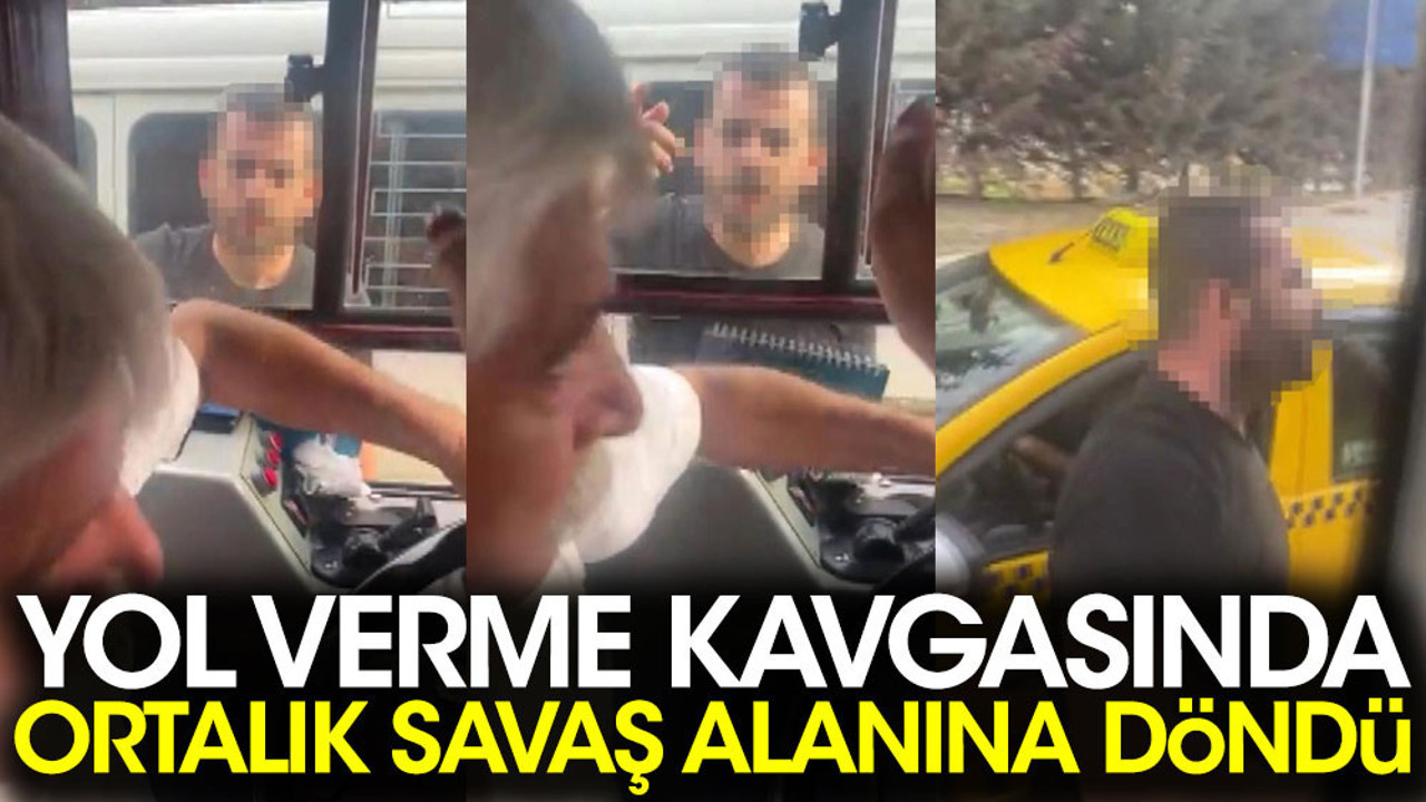 Yol verme kavgasında ortalık savaş alanına döndü