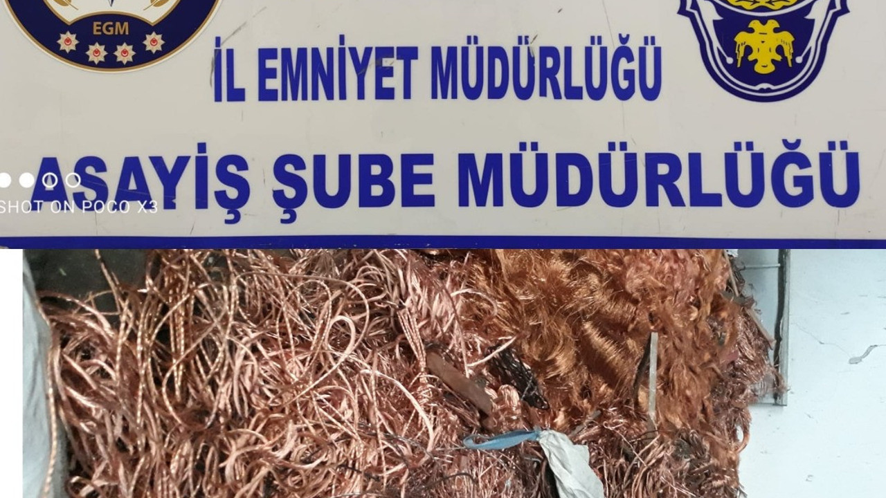 Kayseri'de 2 ton 624 kilo çalıntı kablo ele geçirildi