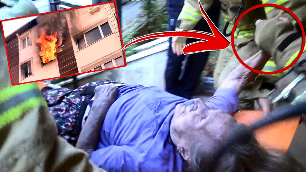 97 yaşında alev kapanından kurtuluş! O hareketi yürekleri dağladı…