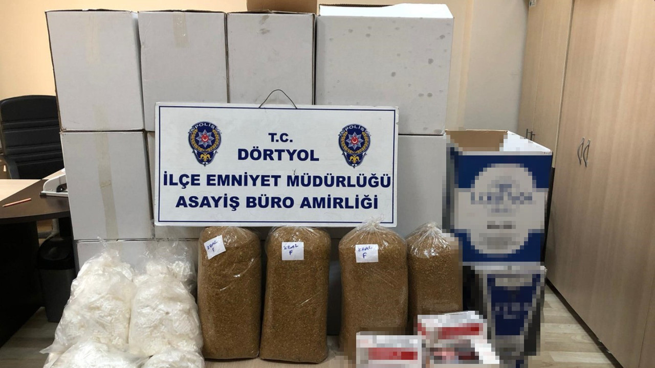 Hatay'da kaçak tütün ve makaron operasyonu
