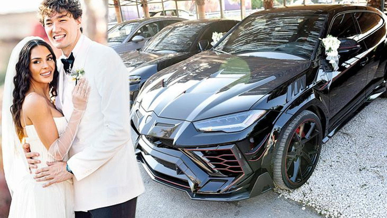 Ebru Şahin ve Cedi Osman'ın milyon dolarlık düğün arabası Amerika'dan uçakla geldi