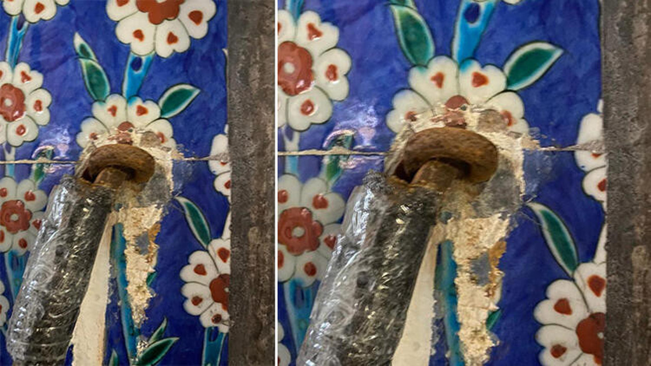 Topkapı Saray'ında 500 yıllık çinilerin matkapla delindiği iddia edilmişti. Konuya ilişkin açıklama geldi