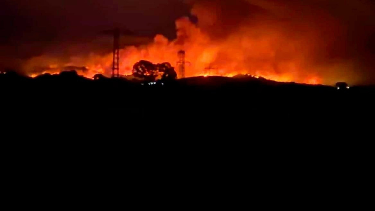 Yunanistan'daki yangın Edirne'nin sınır köylerine dayandı, alevler gökyüzünü kapladı