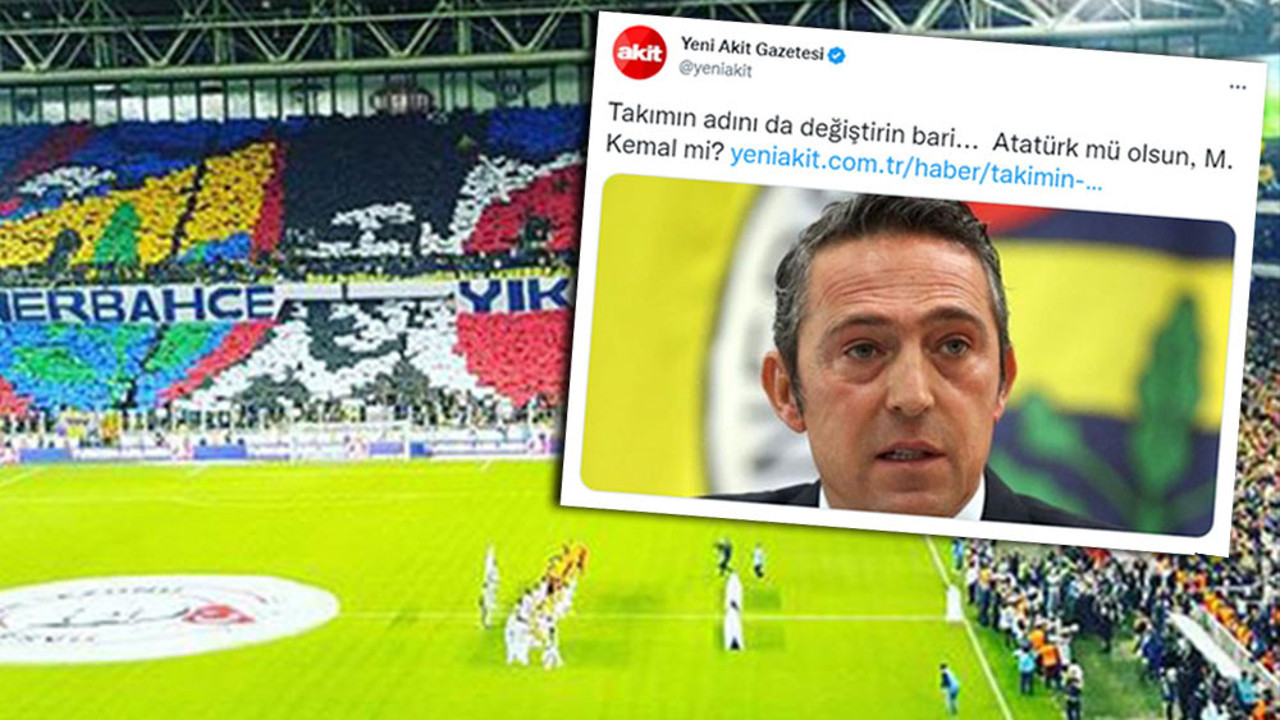 Fenerbahçe stadına Atatürk deyince Yeni Akit'in gerçek yüzü ortaya çıktı. Bunlar devletin uçağında birinci sınıf ağırlananlar