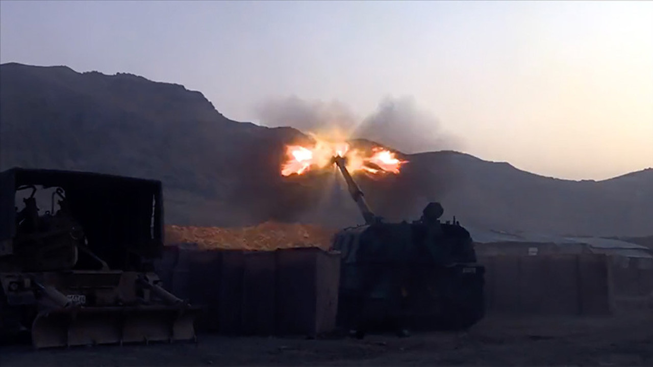 MSB paylaştı! Terör hedefleri fırtına obüsüyle vuruluyor