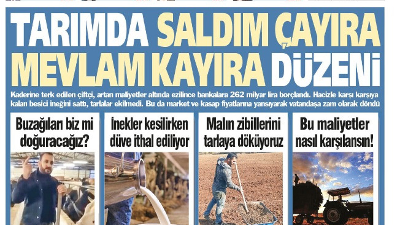Tarımda 'saldım çayıra mevlam kayıra' düzeni