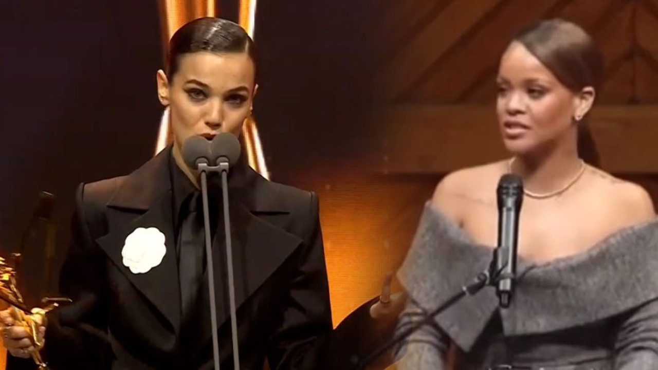 Pınar Deniz konuşmasını Rihanna'dan kopyaladı. Sosyal medya bu iddiayı konuşuyor