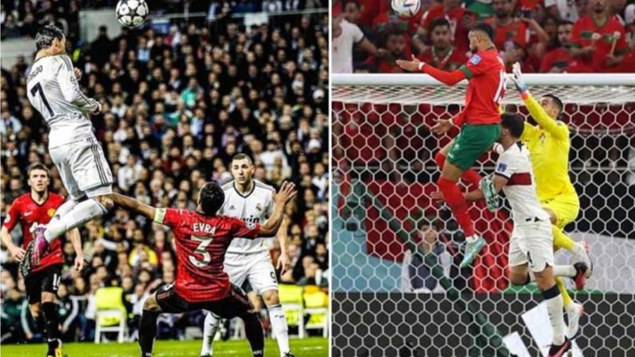Faslı En-Nesyri Portekiz'e attığı gole kaç metre zıpladı? Ronaldo'nun rekoru kırıldı mı?