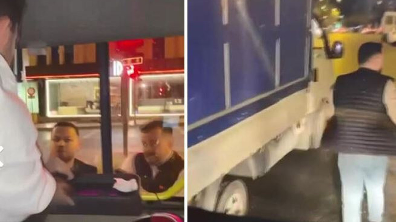 Belediye otobüsünün önünü kesti şoföre saldırdı