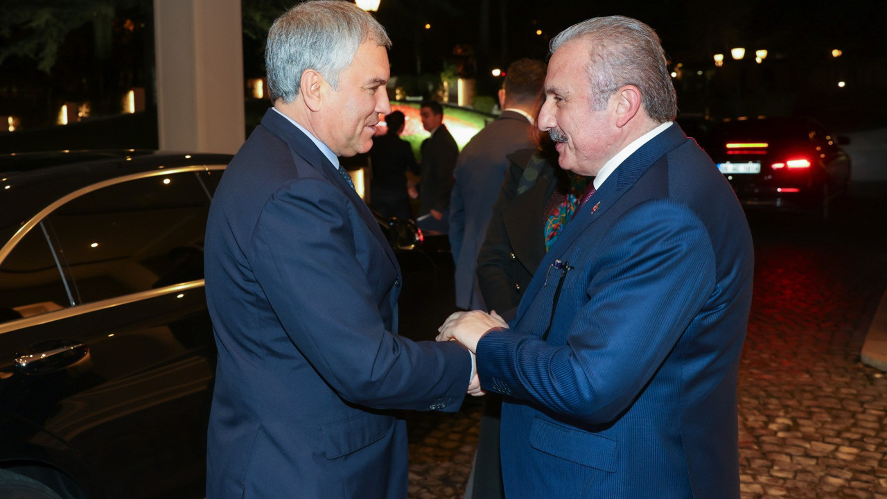 TBMM Başkanı Şentop, Rusya Devlet Duması Başkanı Volodin ile bir araya geldi