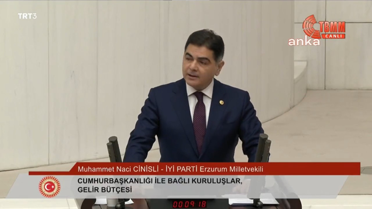 İYİ Partili Cinisli Erdoğan'ı Meclis'e davet etti: Yürütmenin başı tarafından yüce Meclis'e anlatılabilmeli