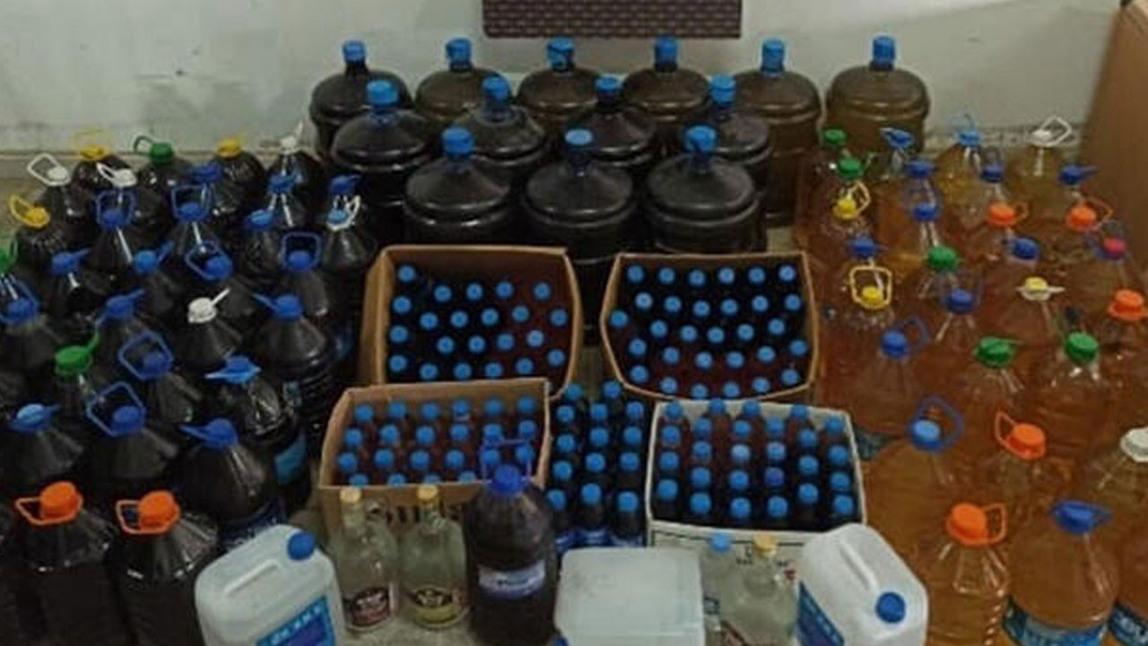 Nazilli’de 735 litre sahte içki ele geçirildi