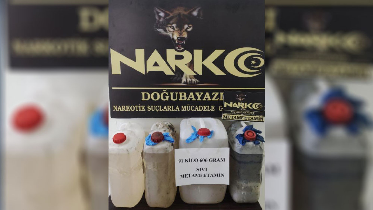 Ağrı'da 91 kilo 606 gram uyuşturucu ele geçirildi