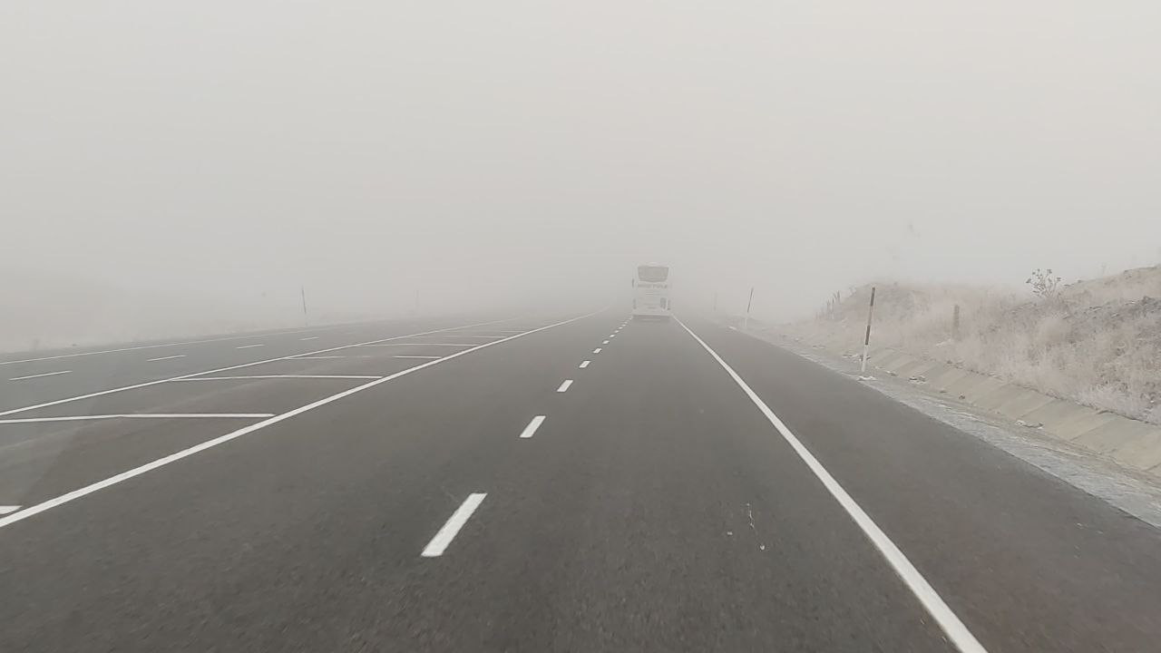 Karlıova- Erzurum kara yolunda yoğun sis