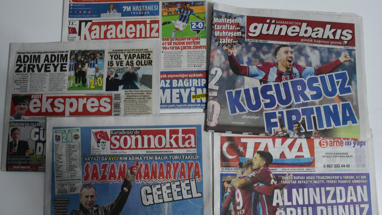 Trabzon'da yerel basın coştu. ''Fener'i ağlata ağlata yendik''