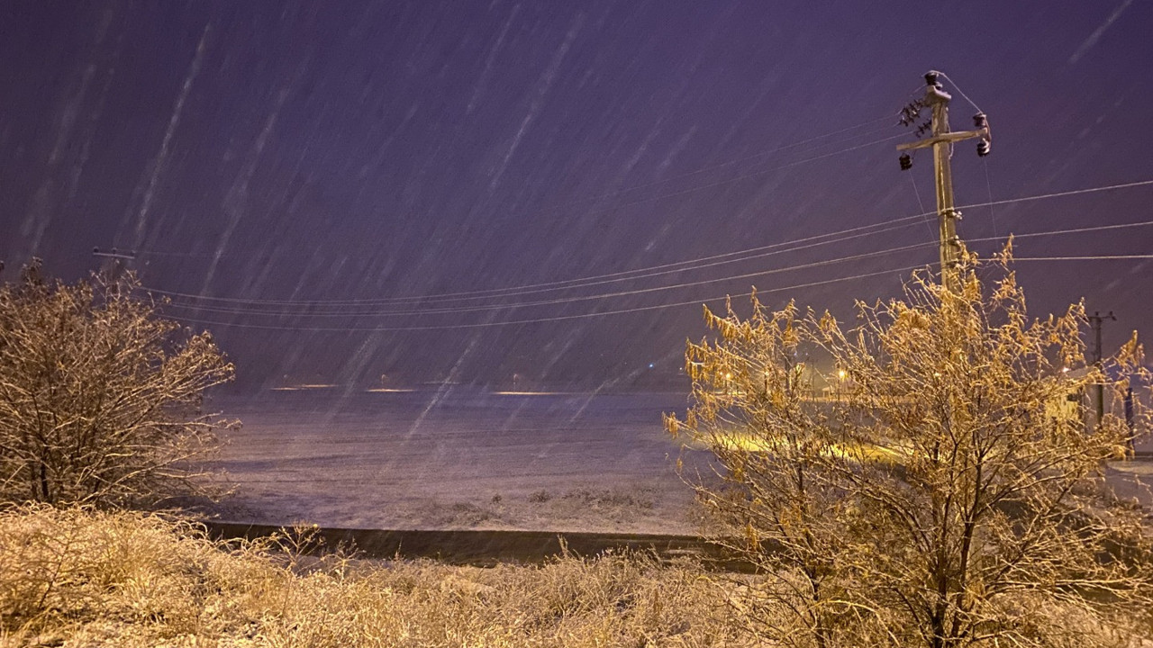 Çankırı'da kar yağışı etkili olmaya başladı