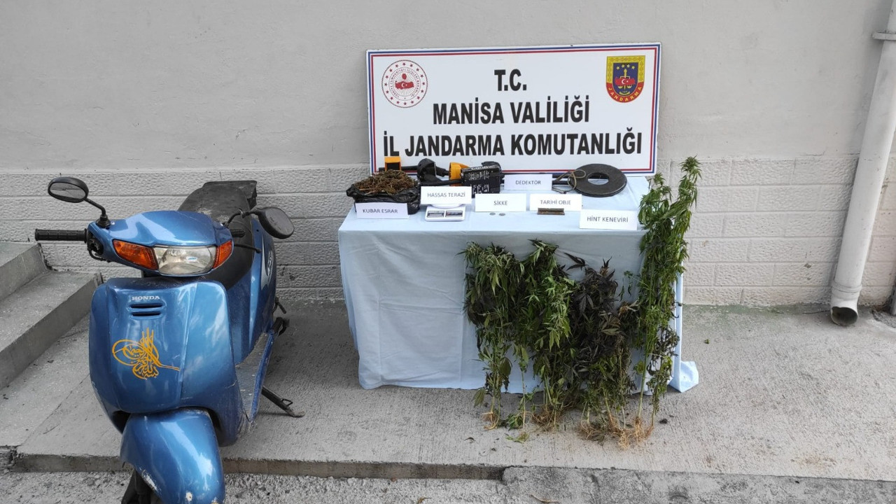 Manisa'da tarihi eser ve uyuşturucu operasyonu