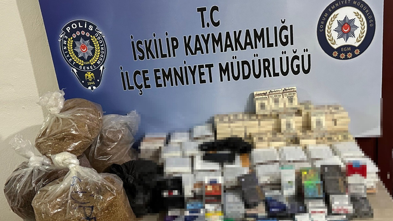 Çorum'da kaçak sigara operasyonu
