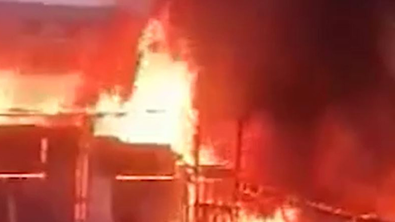 Cayır cayır yandı 2 kişi canını zor kurtardı