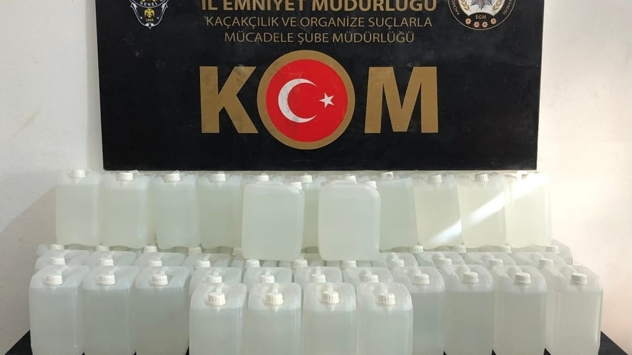 Gaziantep'te 270 litre etil alkol ele geçirildi