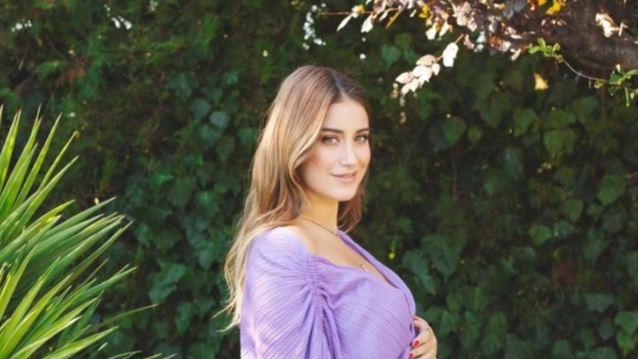 Sekiz aylık hamile olan Hazal Kaya son halini paylaştı