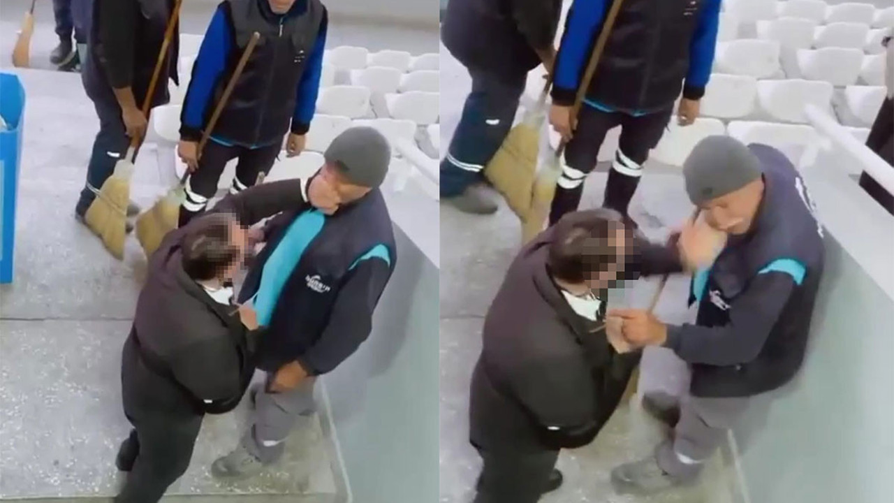 Temizlik görevlisine tokatlı saldırı