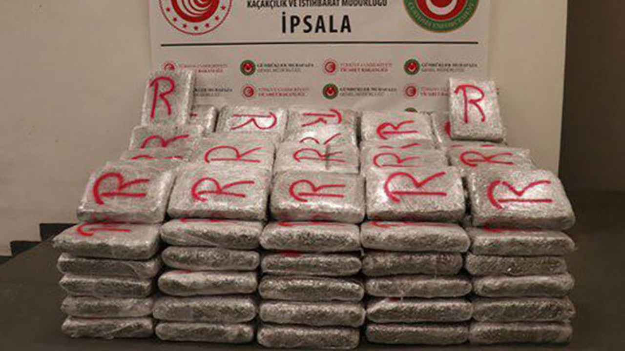 İpsala'da 603 kilo 500 gram uyuşturucu ele geçirildi