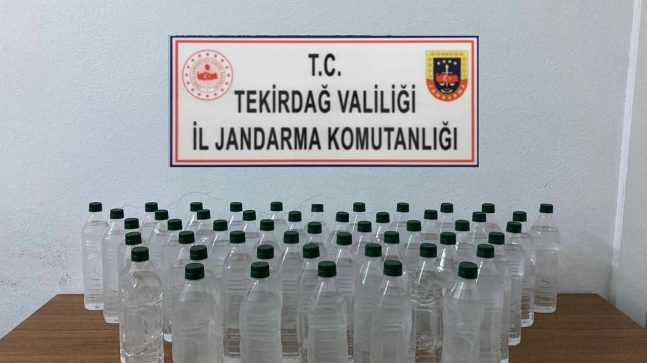 Tekirdağ’da 50 litre sahte içki ele geçirildi (12 Ocak 2023)