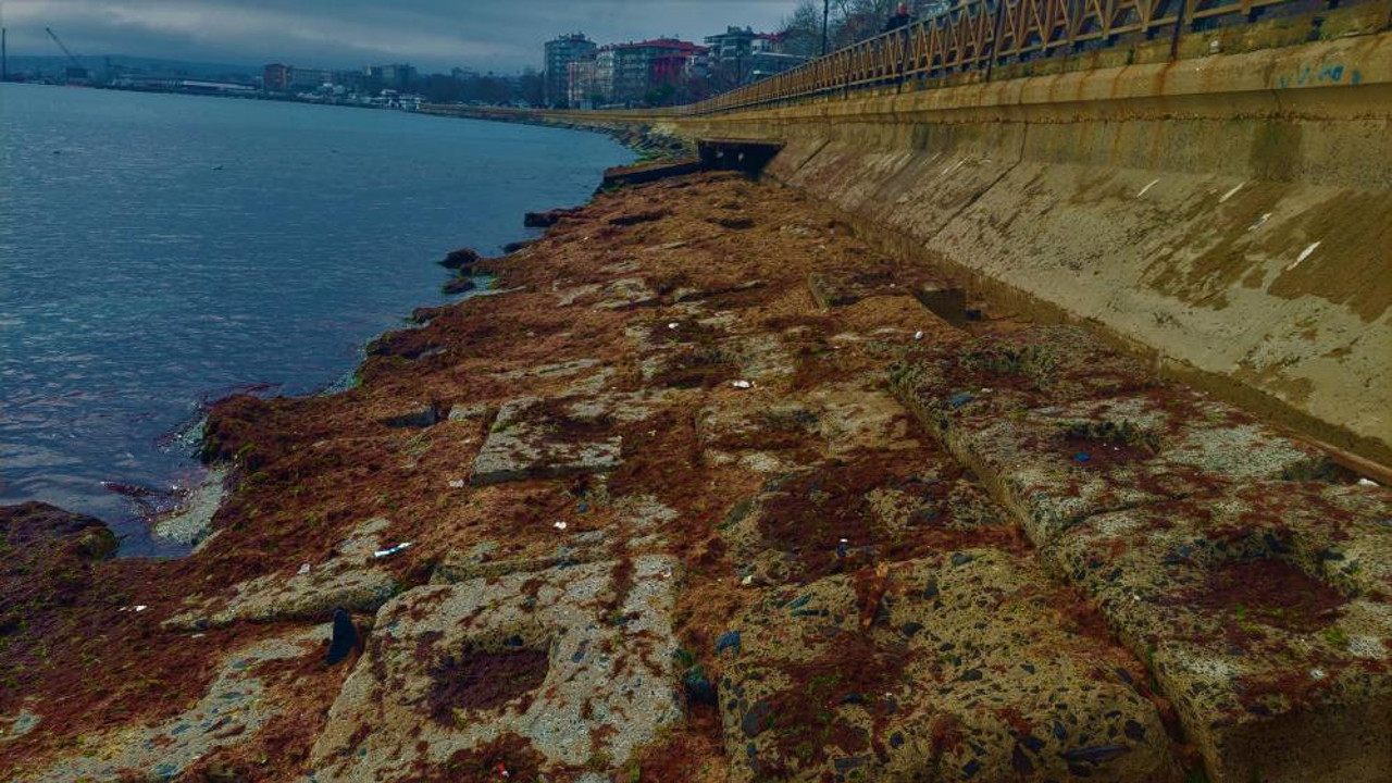 Fırtına Tekirdağ sahillerini kızıla boyadı