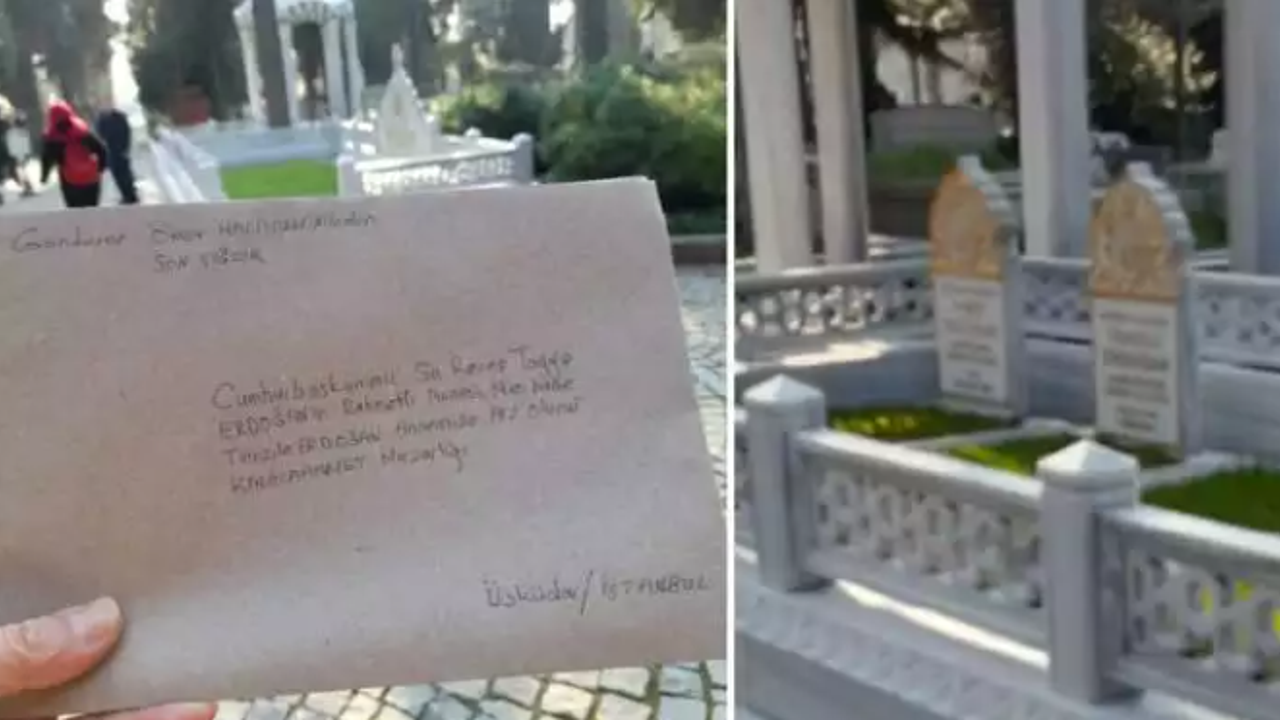 Emekli askerlerden Erdoğan'ın annesine mektup. Mektubu mezarına bıraktılar