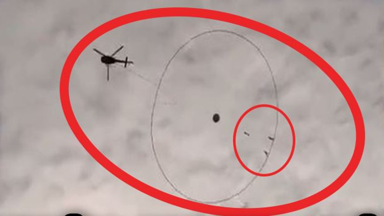 Konya üstünde uçan helikopterin altındaki çemberin sırrı çözüldü