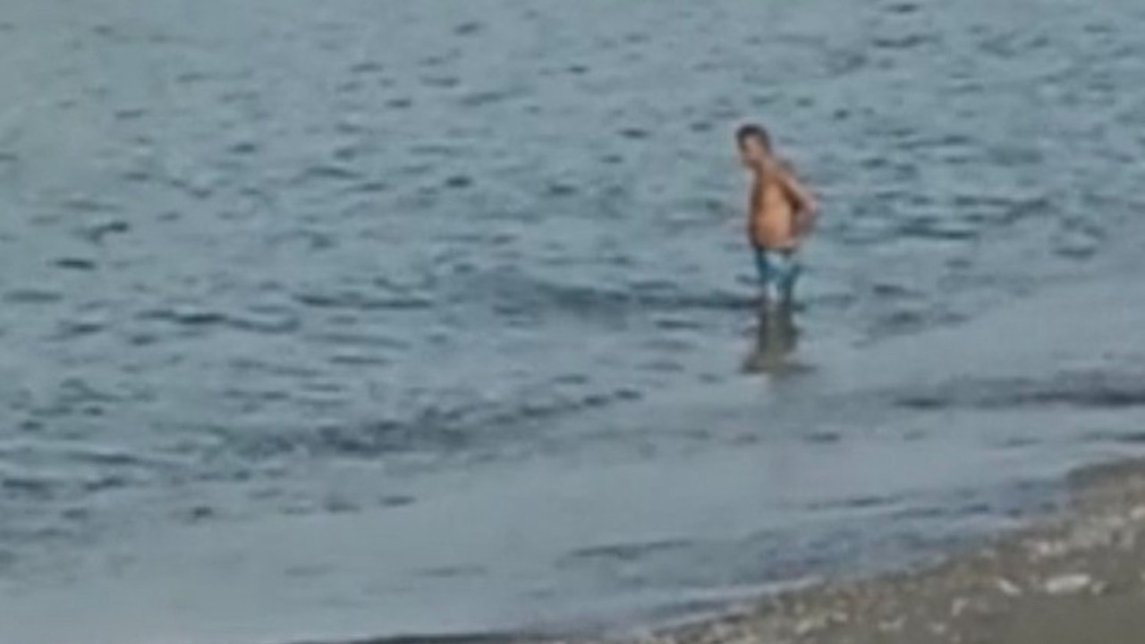 Ocak ayında vatandaşlar denize girdi