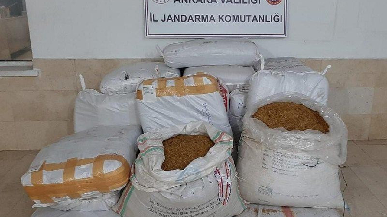 Ankara'da 500 kilo kaçak tütün ele geçirildi