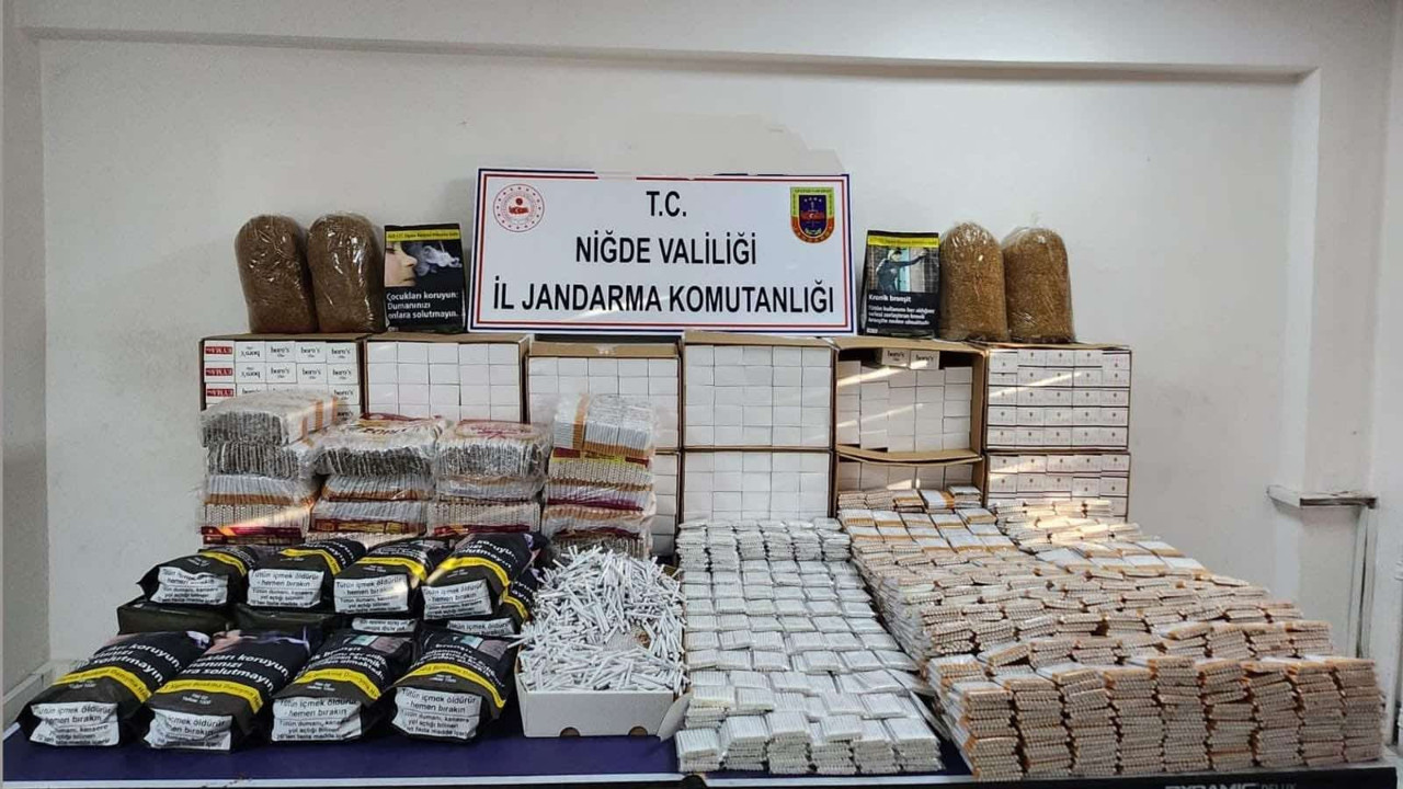 Niğde'de 185 bin 320 makaron ele geçirildi: 1 gözaltı