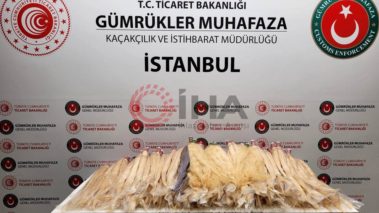 Sabiha Gökçen Havalimanı'nda 4 valiz kaçak insan saçı ele geçirildi