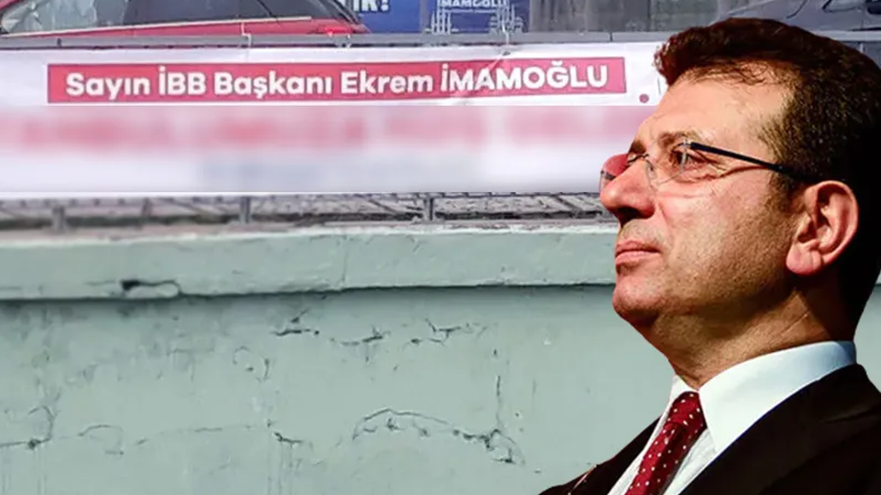 İmamoğlu'na pankartlı tepki